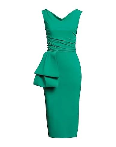 Emerald green Jersey Midi dress