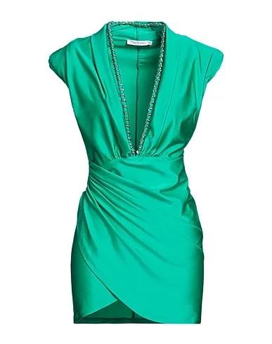 Emerald green Jersey Short dress
