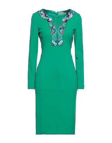 Emerald green Knitted Elegant dress