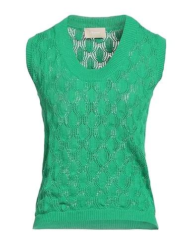 Emerald green Knitted Sleeveless sweater
