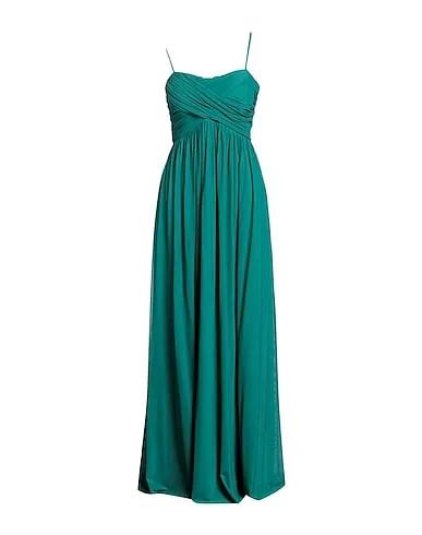 Emerald green Lace Long dress
