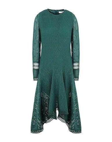 Emerald green Lace Midi dress