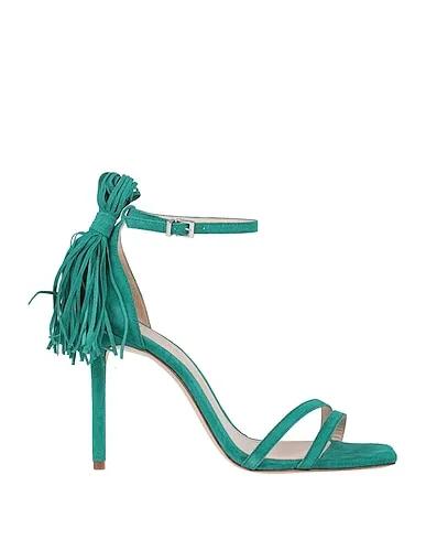 Emerald green Leather Sandals