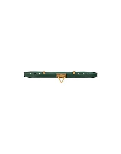 Emerald green Leather Thin belt