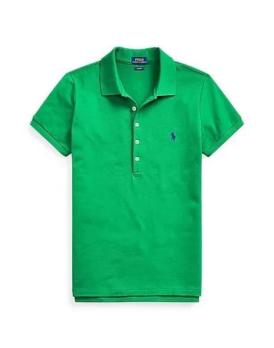 Emerald green Piqué Polo shirt SLIM FIT STRETCH POLO SHIRT
