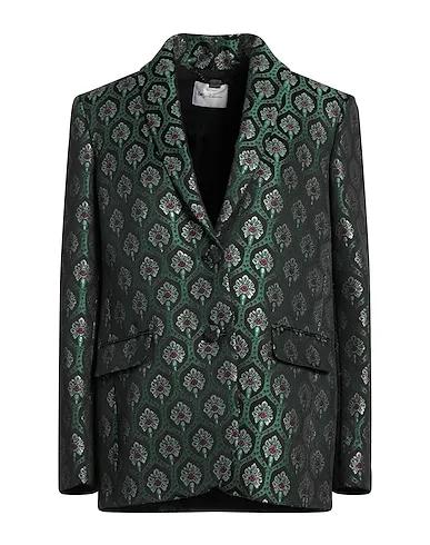 Emerald green Plain weave Blazer