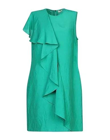 Emerald green Plain weave Elegant dress