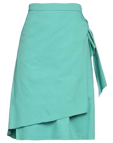 Emerald green Plain weave Mini skirt