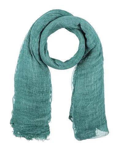 Emerald green Plain weave Scarves and foulards