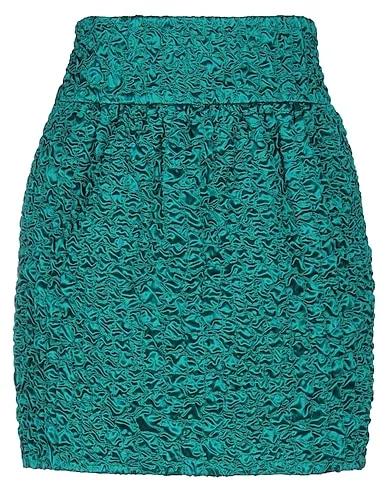 Emerald green Satin Mini skirt