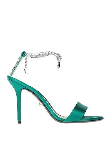 Emerald green Satin Sandals