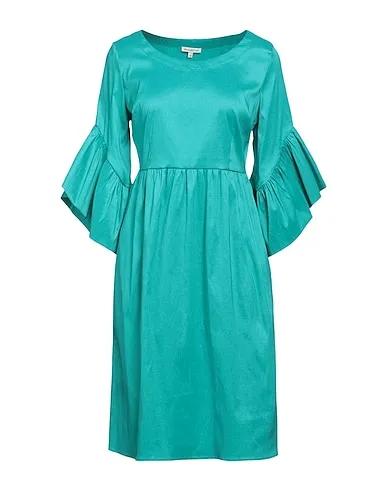 Emerald green Silk shantung Short dress