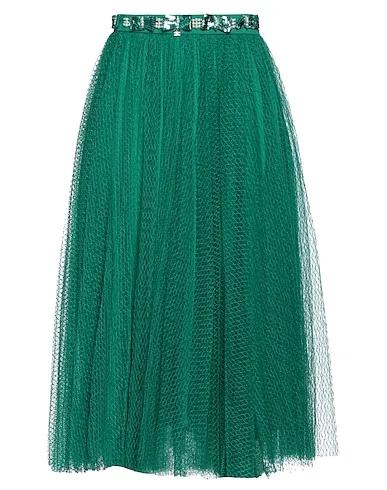 Emerald green Tulle Midi skirt