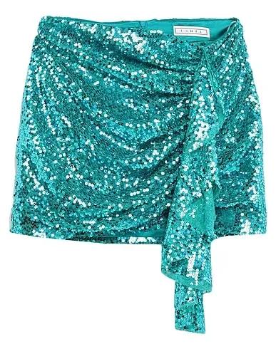 Emerald green Tulle Midi skirt