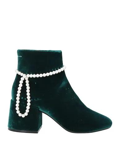 Emerald green Velvet Ankle boot