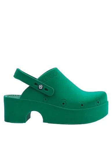 Emerald green Velvet Mules and clogs