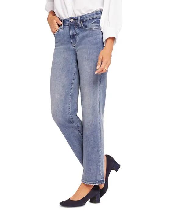 Emma High Rise Relaxed Slender Straight Jeans in Romance