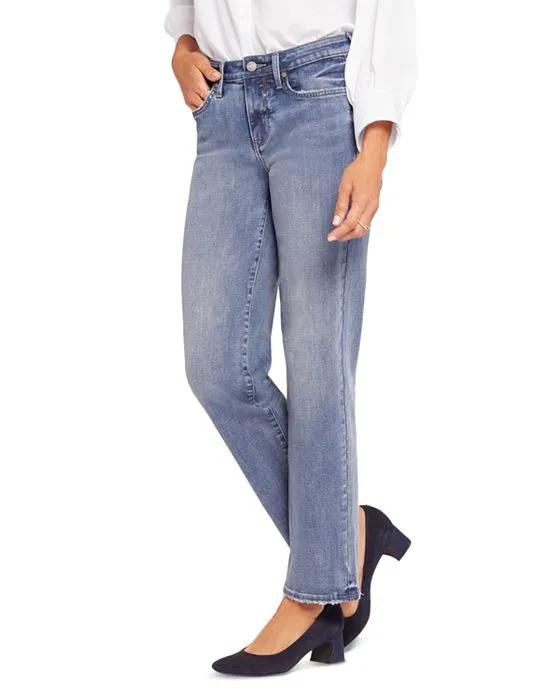 Emma High Rise Relaxed Slender Straight Jeans in Romance