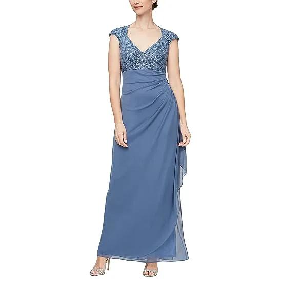 Empire Waist Dress with Corded Lace Bodice