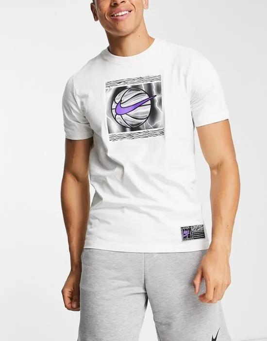 Energy graphic T-shirt in white
