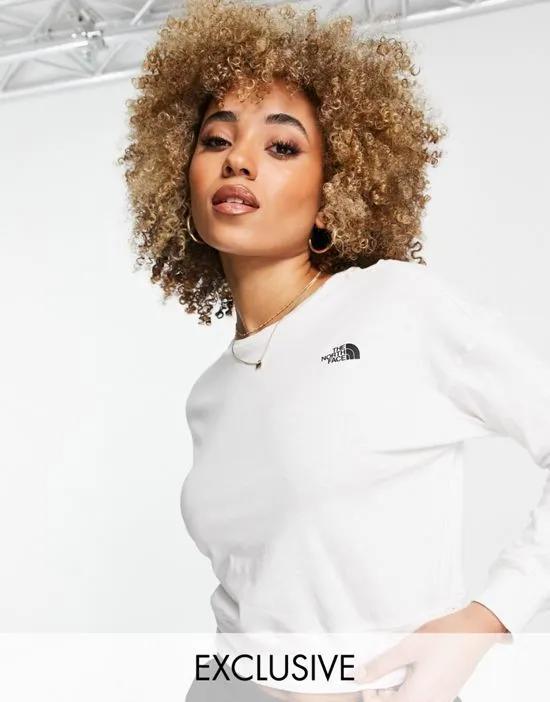 Ensei long sleeve top in white Exclusive at ASOS