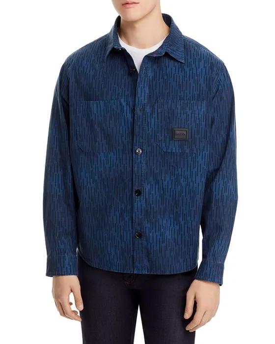 Erato Long Sleeve Line Print Overshirt