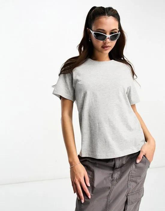 Essence standard fit t-shirt in light gray melange