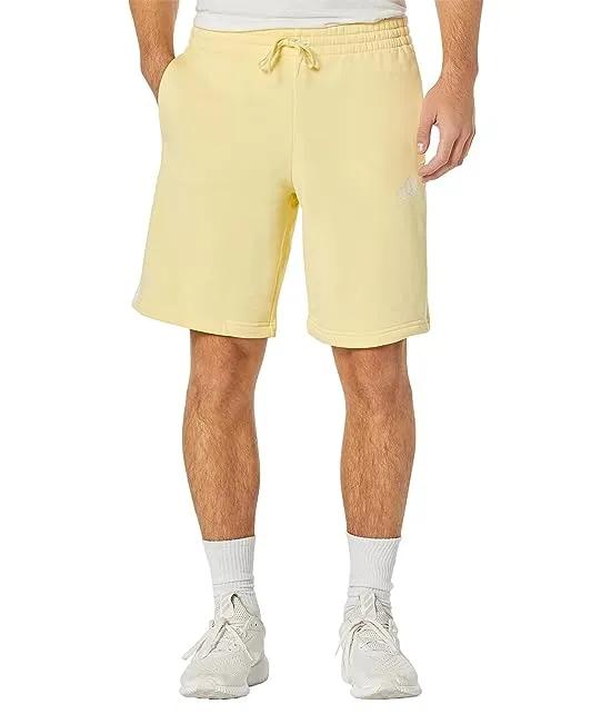 Essentials 3-Stripes Fleece Shorts