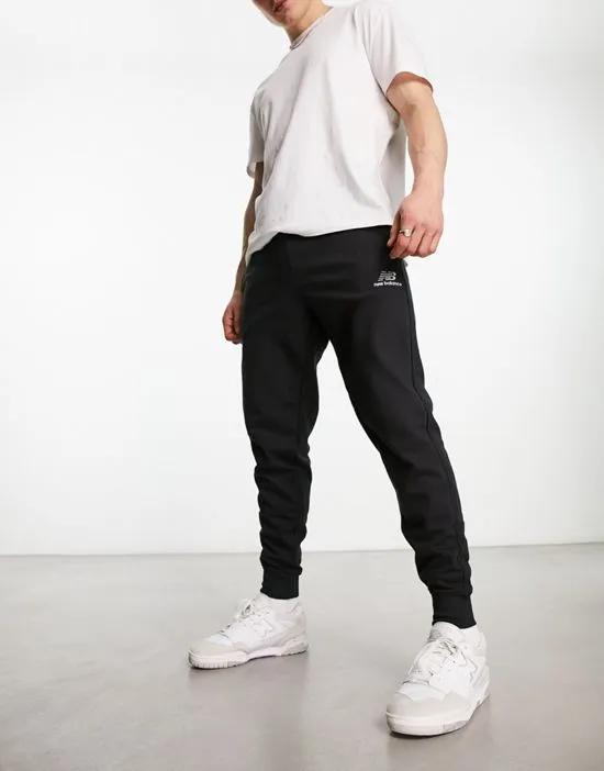 Essentials embroidered sweatpants in black