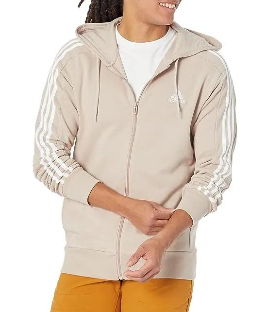 Essentials French Terry 3-Stripes Full Zip Hoodie