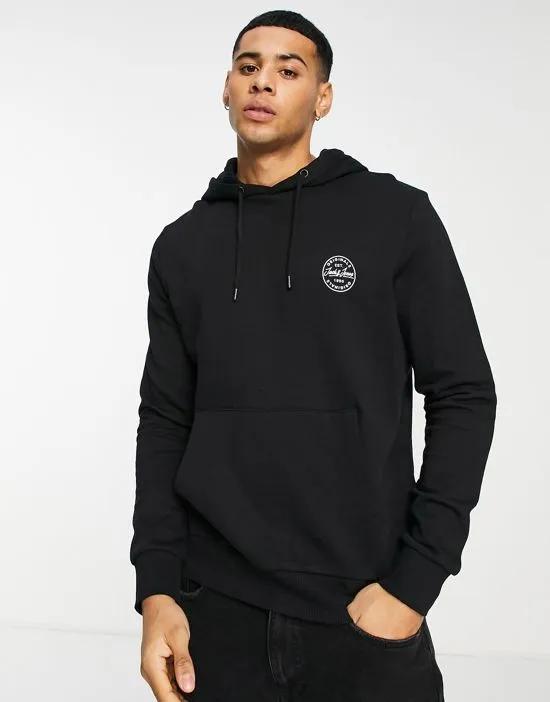 Essentials hoodie with chest logo in black