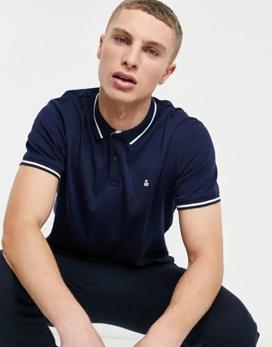 Essentials jersey polo in navy