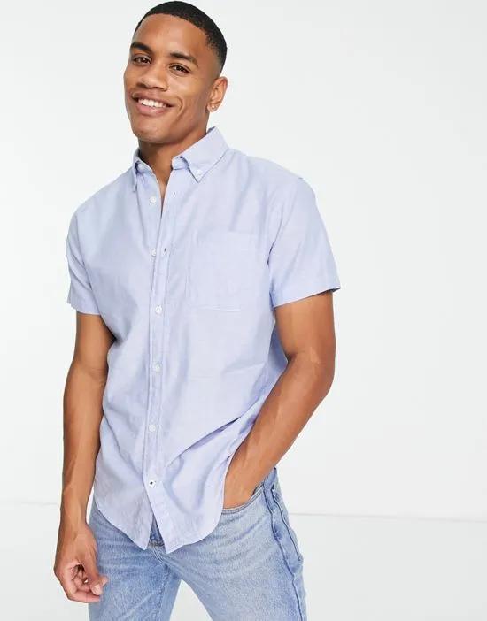 Essentials oxford shirt short sleeves in light blue