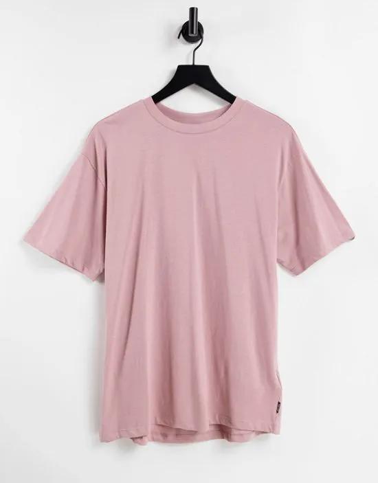 Essentials relaxed fit T-shirt in mauve