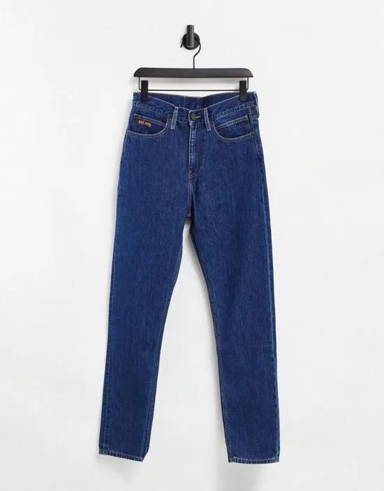 EST 1978 narrow straight jeans in dark wash blue