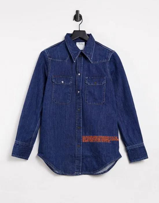 EST 1978 Western shirt in dark blue