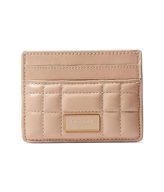 Evelyn Quilted Leather Card Holder