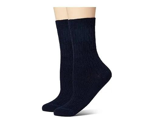 Everyday Cable Crew 2-Pack Socks