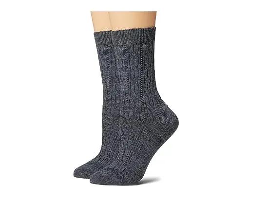 Everyday Cable Crew 2-Pack Socks