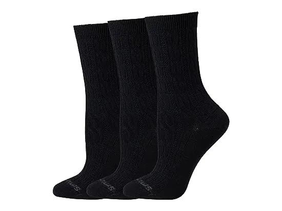 Everyday Cable Crew Socks 3-Pack