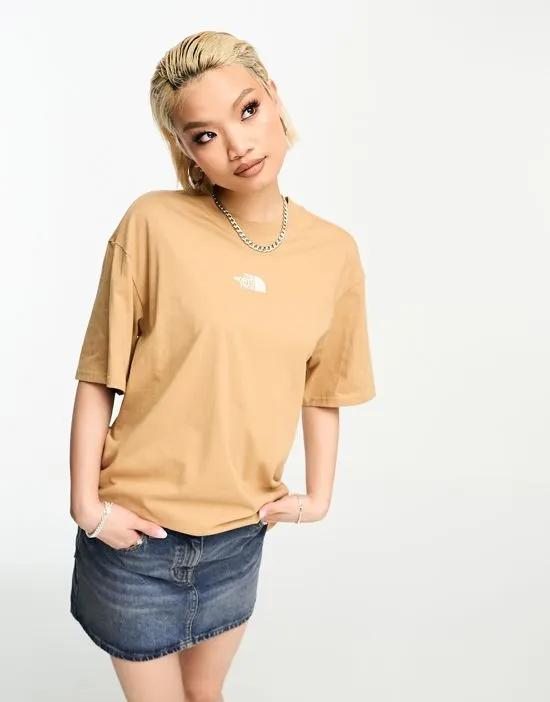 Evolution oversized T-shirt in brown