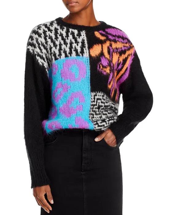 Excel Patchwork Intarsia Sweater 
