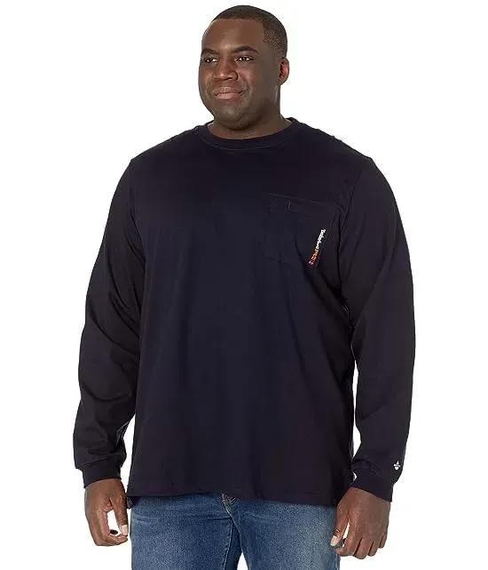 Extended FR Cotton Core Long-Sleeve Pocket T-Shirt with Logo