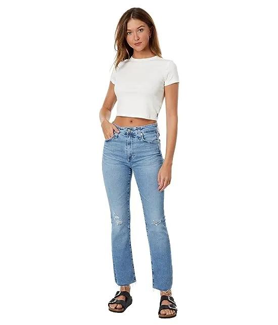Farrah High-Waist Crop Bootcut Jeans in 20 Years Liberty