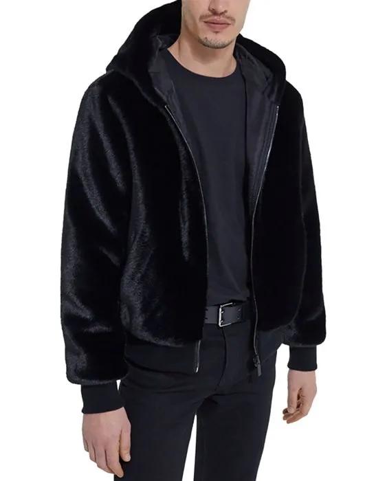 Faux Fur Hooded Jacket 