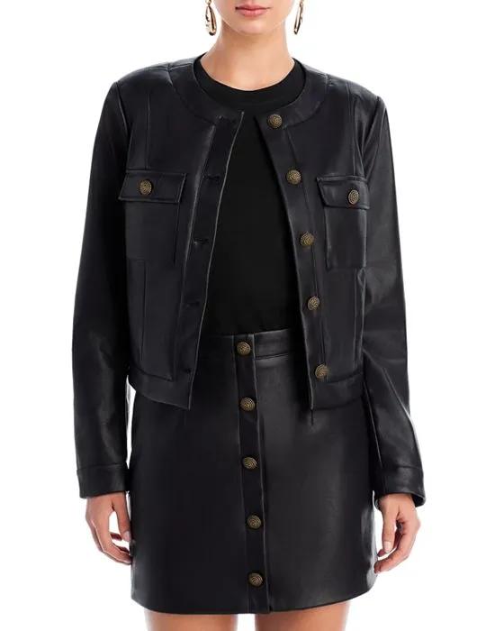 Faux Leather Boxy Jacket - 100% Exclusive 