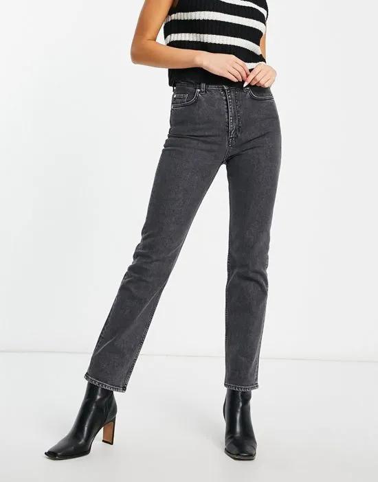 Favorite slim leg jeans in gray shimmer