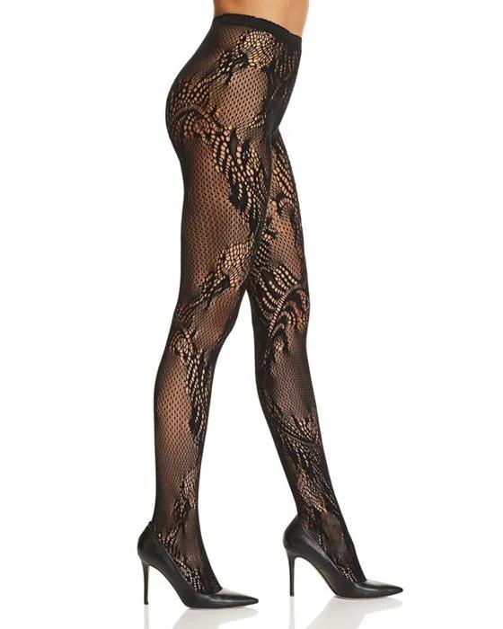 Feather Lace Tights