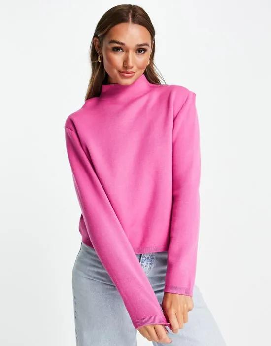 Femme knit sweater in pink