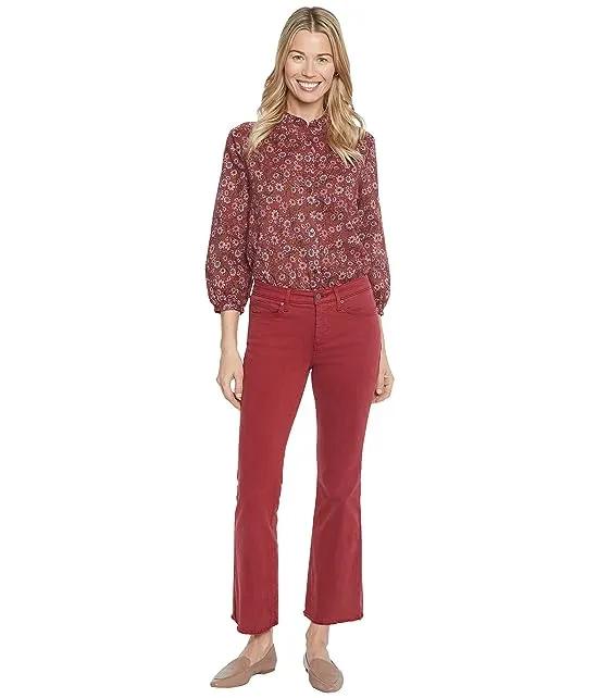 Fiona Slim Flared Ankle Jeans in Boysenberry